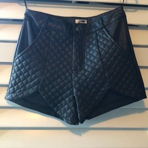 LF pleather high waisted shorts